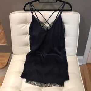Lace navy dress
